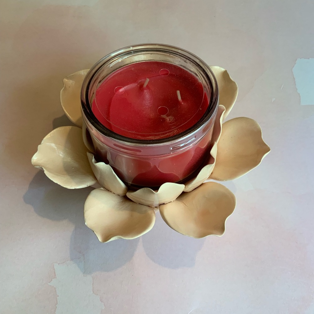 Ceramic Flower Candle Holder